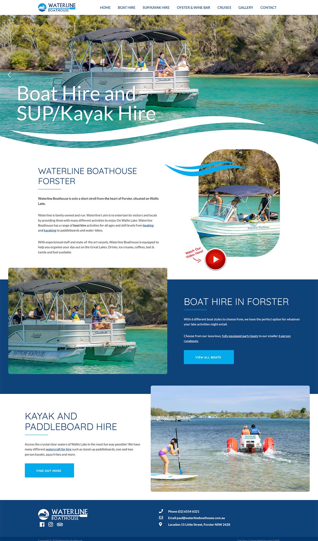 Website Design Client - Waterline Boathouse